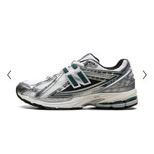 New Balance 1906 White and Dark Green Sneakers